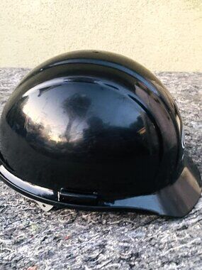 Black Hard Hat Americana Work PPE Adjustable Size Strap
